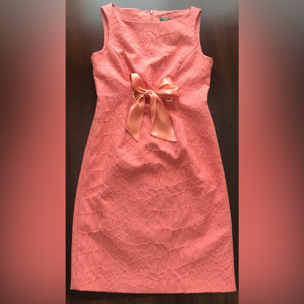 Taylor Coral Pencil Dress Size 4